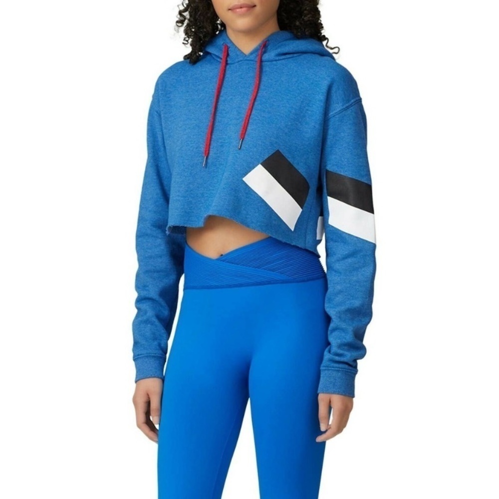 Phat Buddha Vandam‎ Stripes Cropped Hoodie sz Small